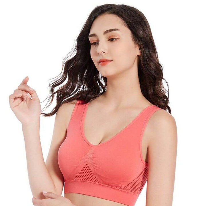 Breathable Mesh Sports Bra – Sofia-Purple-S-The Livary