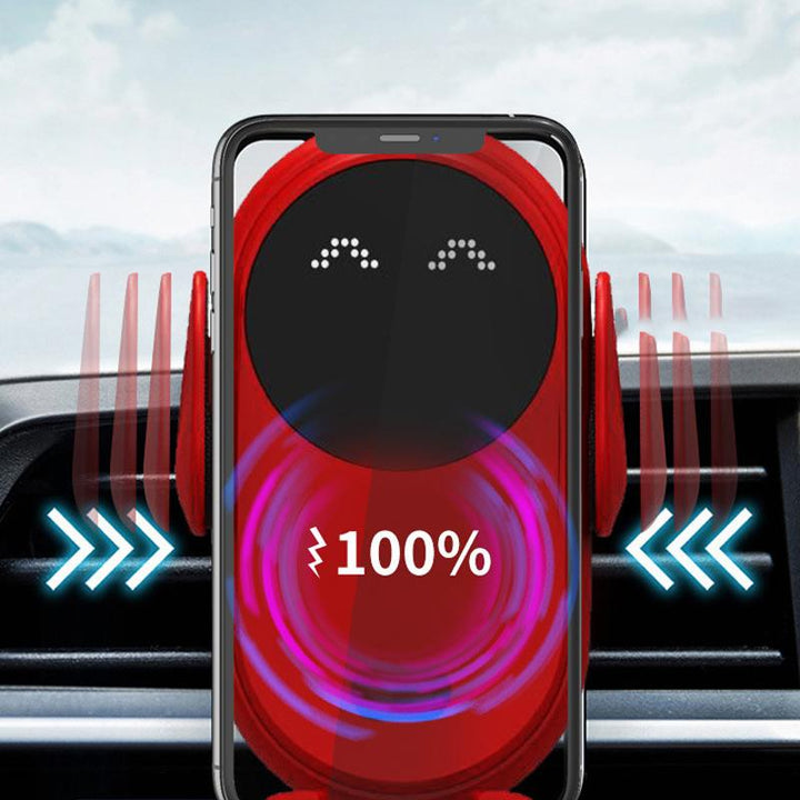 Phone holder with Wireless Charger – Voltix-Black-The Livary
