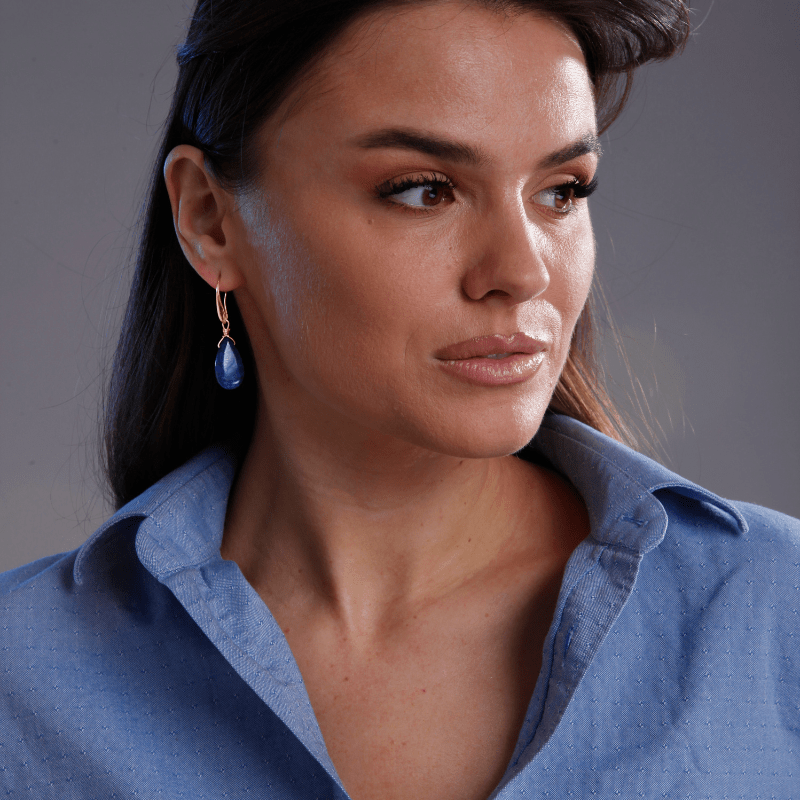 Deep Blue Lapis Earrings of the Dreamers - Selene-The Livary