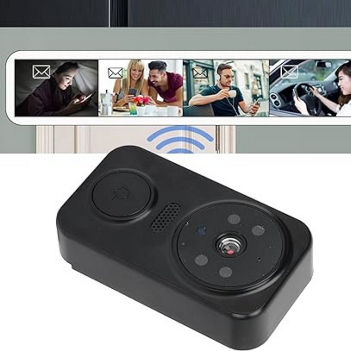 Black Smart Wi-Fi Doorbell with Camera – Noctiq-The Livary