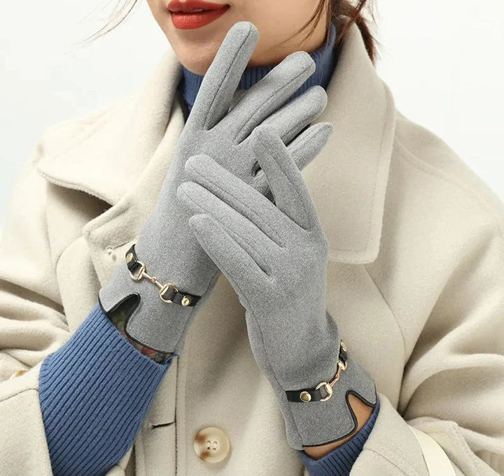 Stylish Autumn and Winter Gloves for Women - Amelia-Gray-The Livary