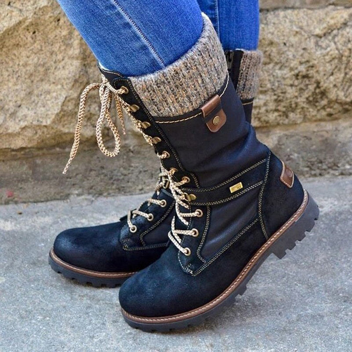 Stylish High Ladies Winter Boots - Nora-Blue-2.5-The Livary