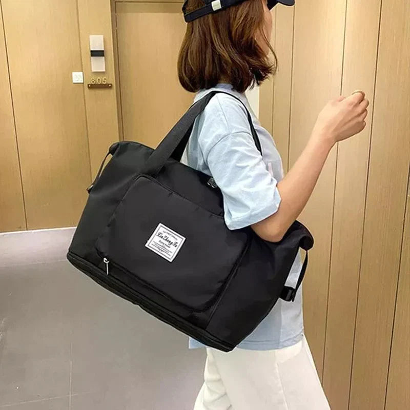 Foldable Travel Bag - FlexiCarry-Black-The Livary