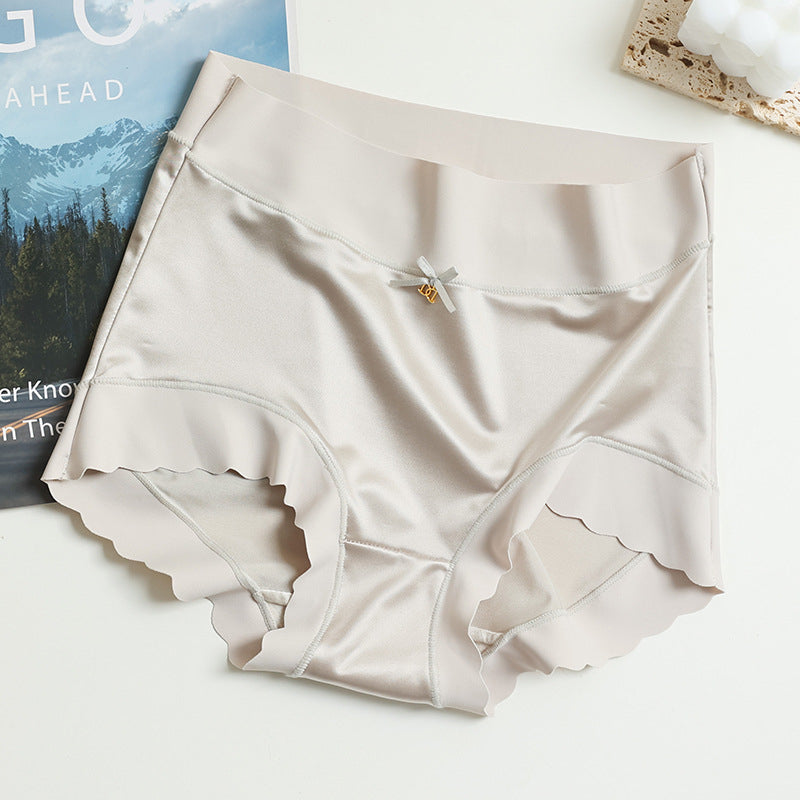 Seamless Satin Ladies' Briefs - Emliy-Light grey-5+5 FREE! (10-Pack)-M (40-60kg)-The Livary