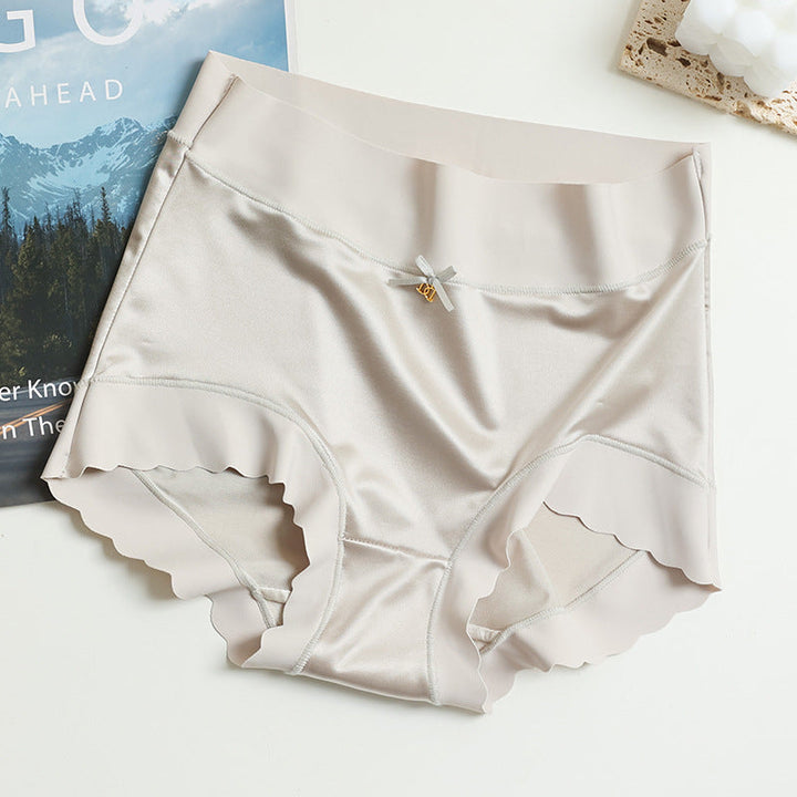 Seamless Satin Ladies' Briefs - Emliy-Light grey-5+5 FREE! (10-Pack)-M (40-60kg)-The Livary