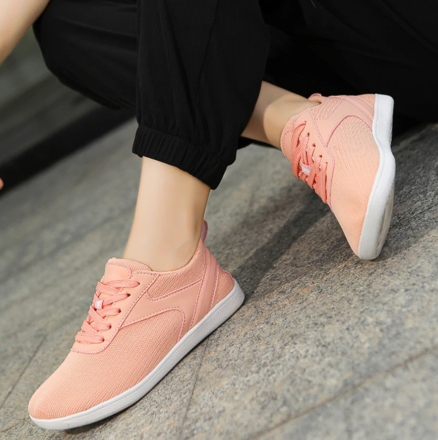 Unisex barefoot shoes with flexible sole & breathable upper material – Luno-Pink-4.5-The Livary