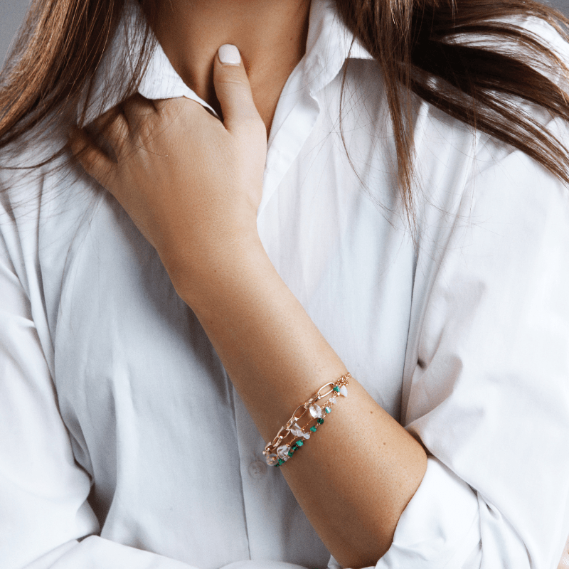 Layered Bracelet Turquoise & Opal – Isabelle-Turquoise-The Livary