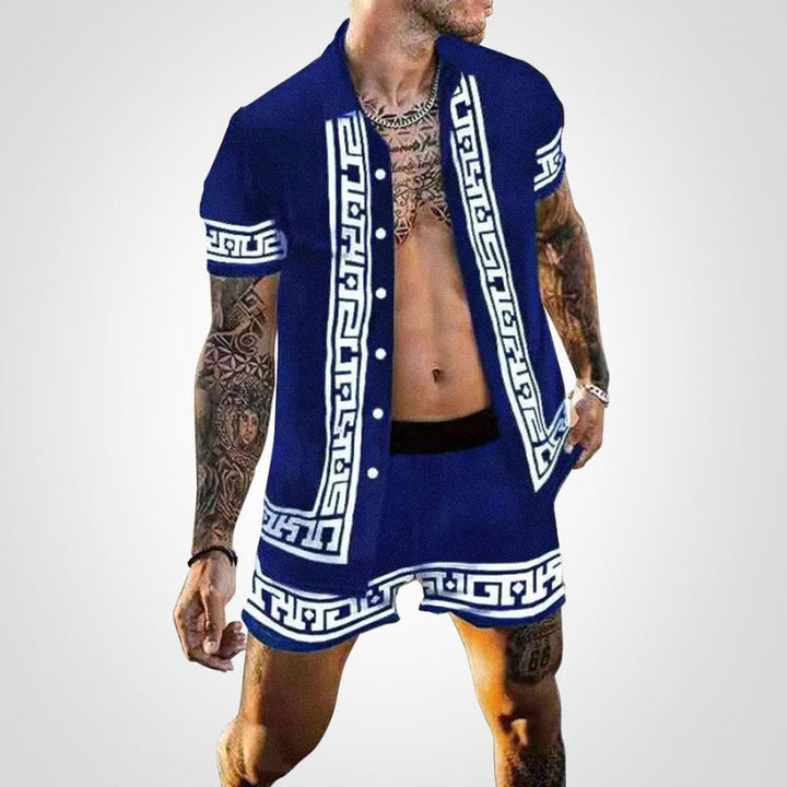 Two-piece men's set with print – Ruben-A-S-The Livary