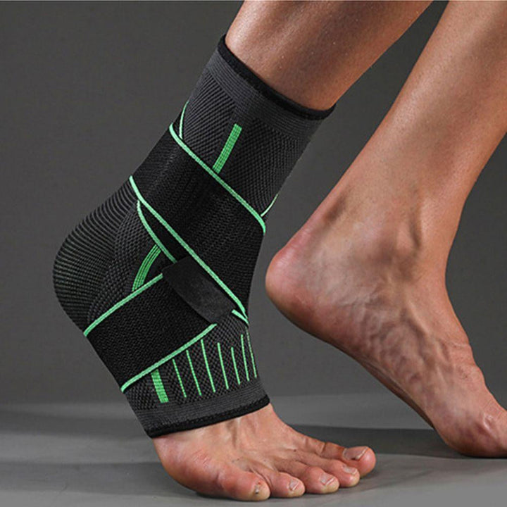 Supportive Compression Ankle Brace - FlexiFit-Green-M (1-4)-The Livary
