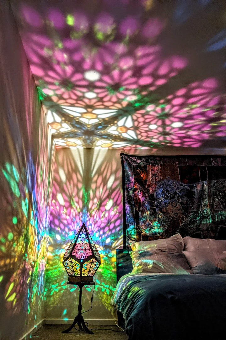 Stained Glass Style LED Table Lamp - LumiAura-The Livary