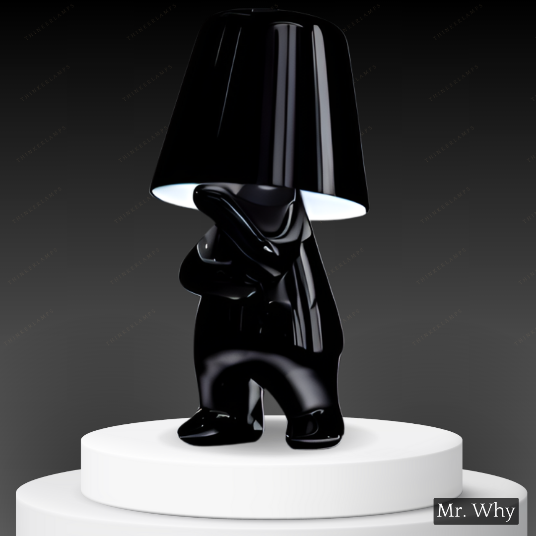 Lighting lamp for Thinkers - BrightMind-Black-Mr. Why-The Livary