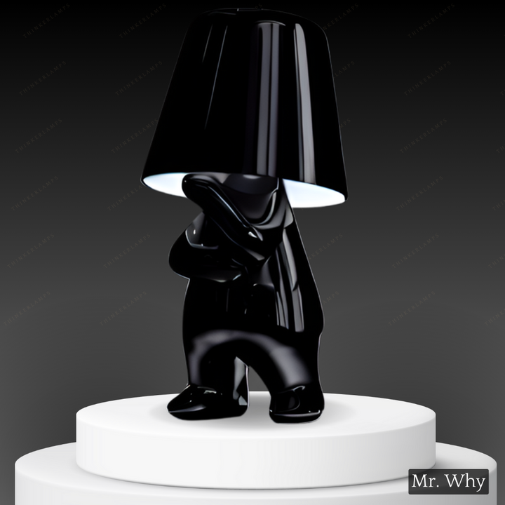 Lighting lamp for Thinkers - BrightMind-Black-Mr. Why-The Livary