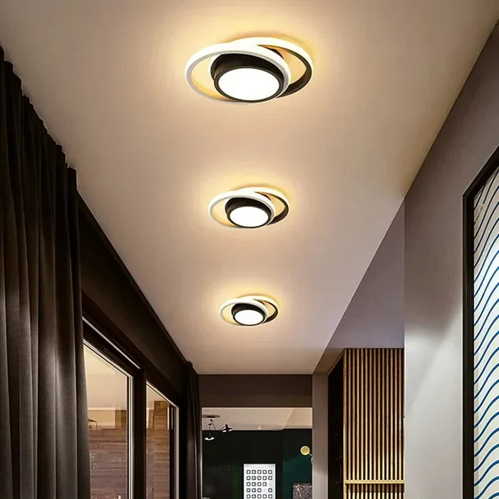 Modern LED Ceiling Lamp with Double Ring Design - Twilight Rings