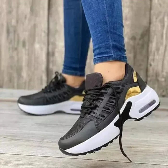 Orthopaedic Ladies' Sneakers - Livia-Black-4.5-The Livary