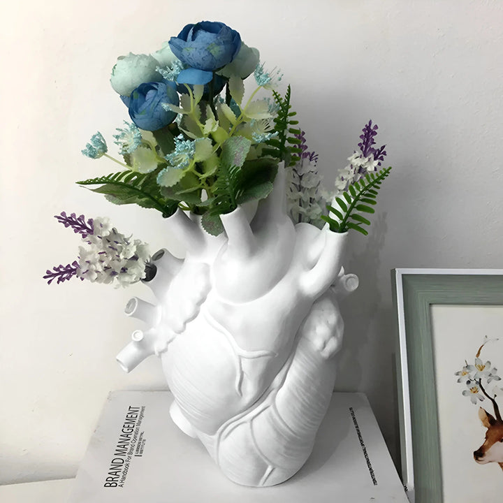 Greek Inspired Heart-Shaped Vase - Elena-Black-The Livary