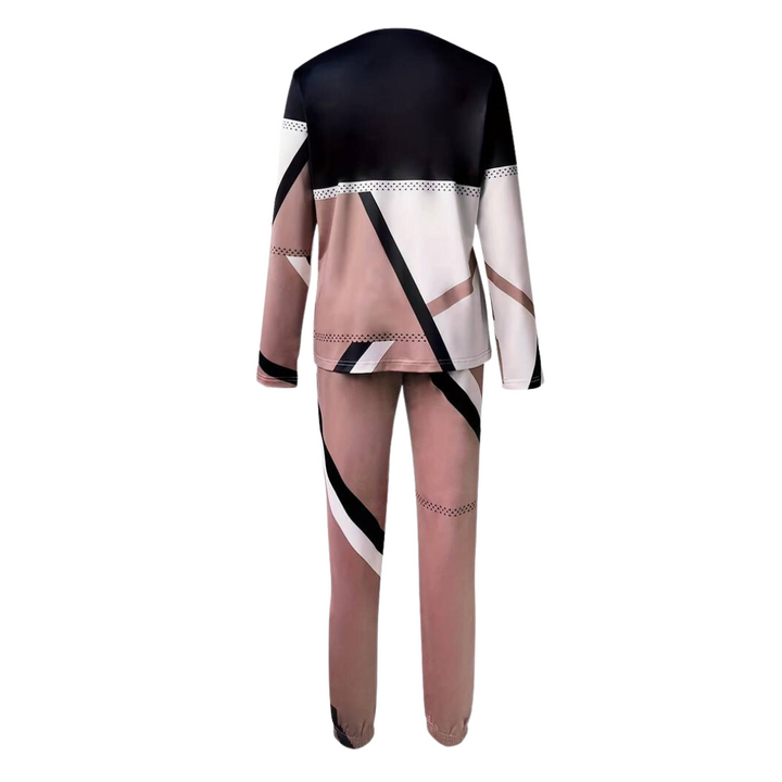 2-piece Set with O-neck and Long Pants - Sophie-Grey-S-The Livary