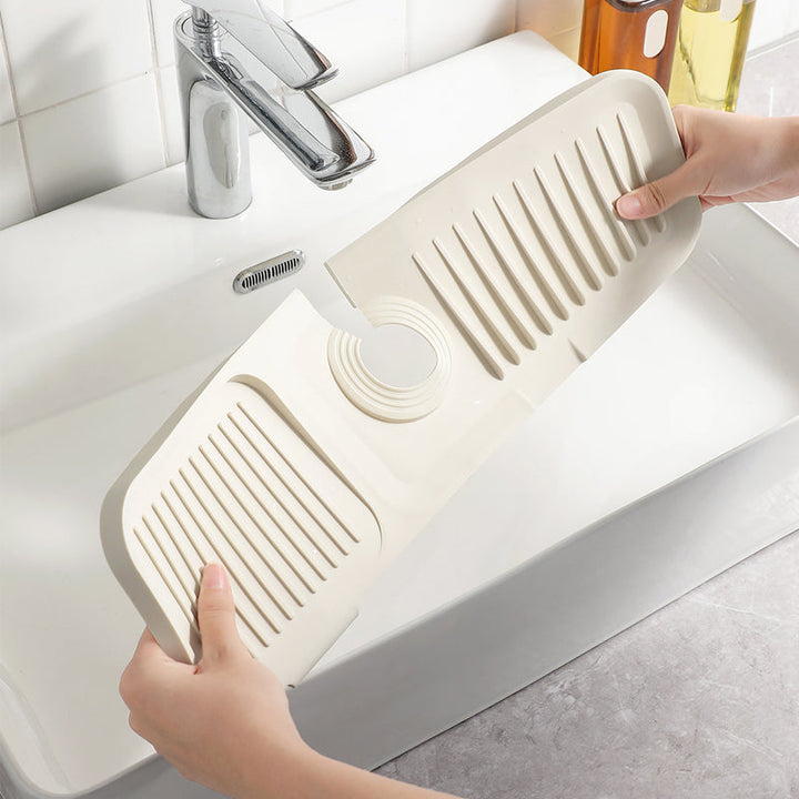 Silicone Draining Mat with Self-Drainage – DripGuard-White-Small-The Livary