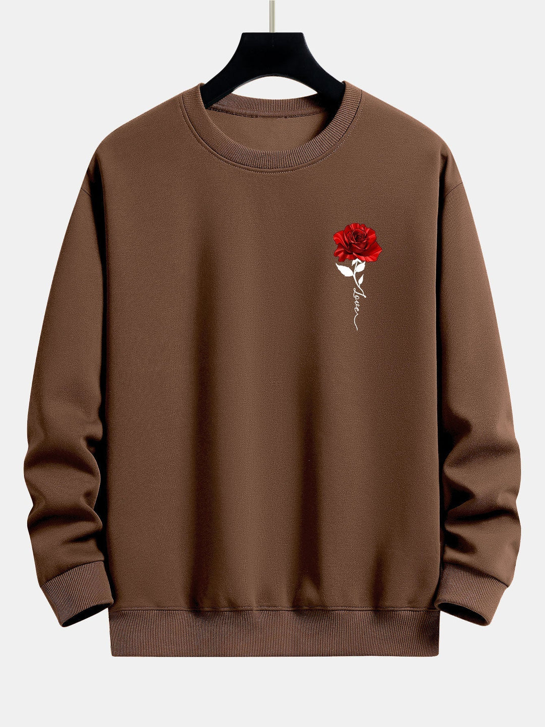 Ladies' Rose Print Sweatshirt - Amelia-White-S-The Livary