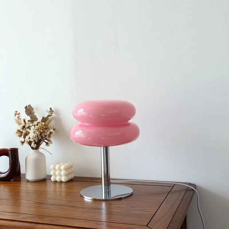 Vintage Italian Bauhaus Table Lamp-Pink-The Livary