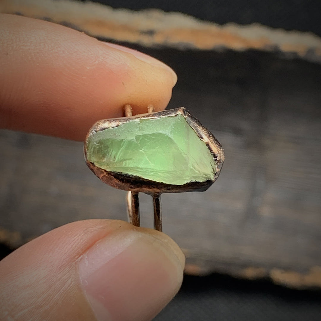 Natural Raw Birthstone Ring - Selina-January & Pomegranate-The Livary