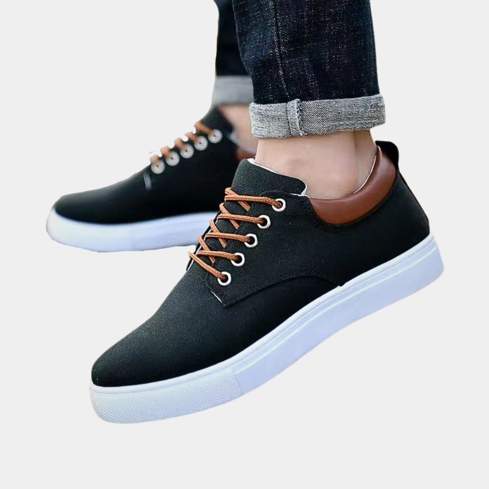 Comfortable orthopaedic men's shoes with support function for everyday use – Leon-Black-6-The Livary