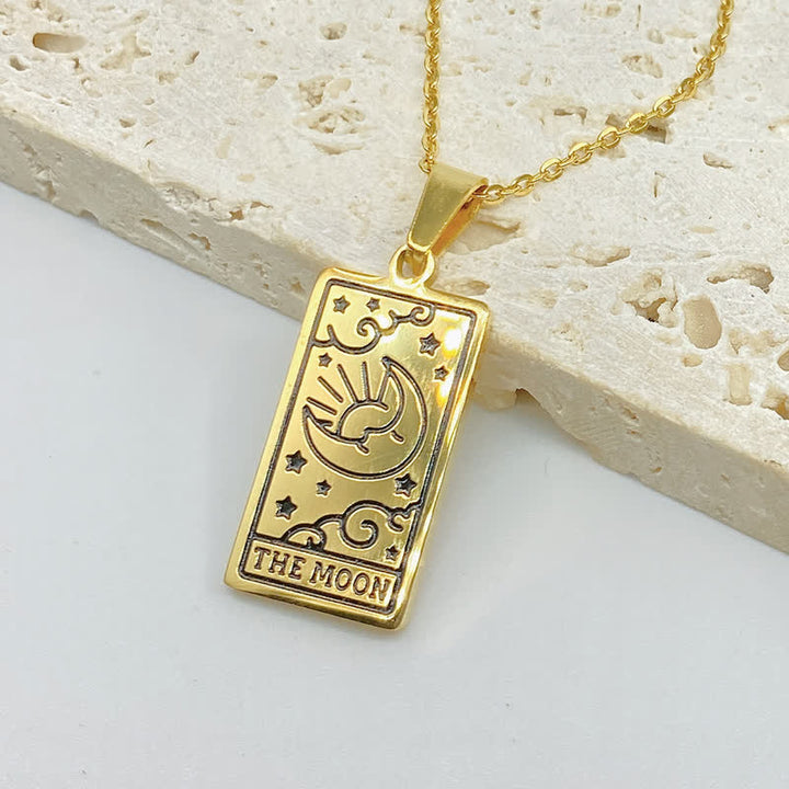 Vintage Tarot Card Lucky Charm - Seraphina-Moon-Gold-The Livary