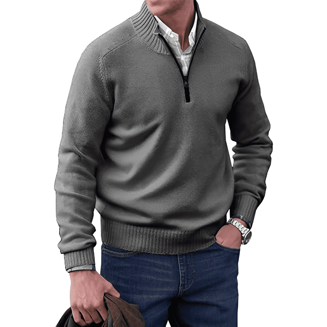 Cashmere Jumper with Zip - Mason