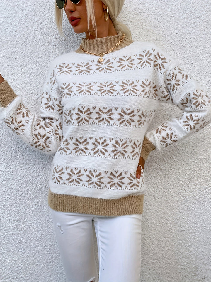 Christmas Pattern Sweater - Holly-Pink-S-The Livary