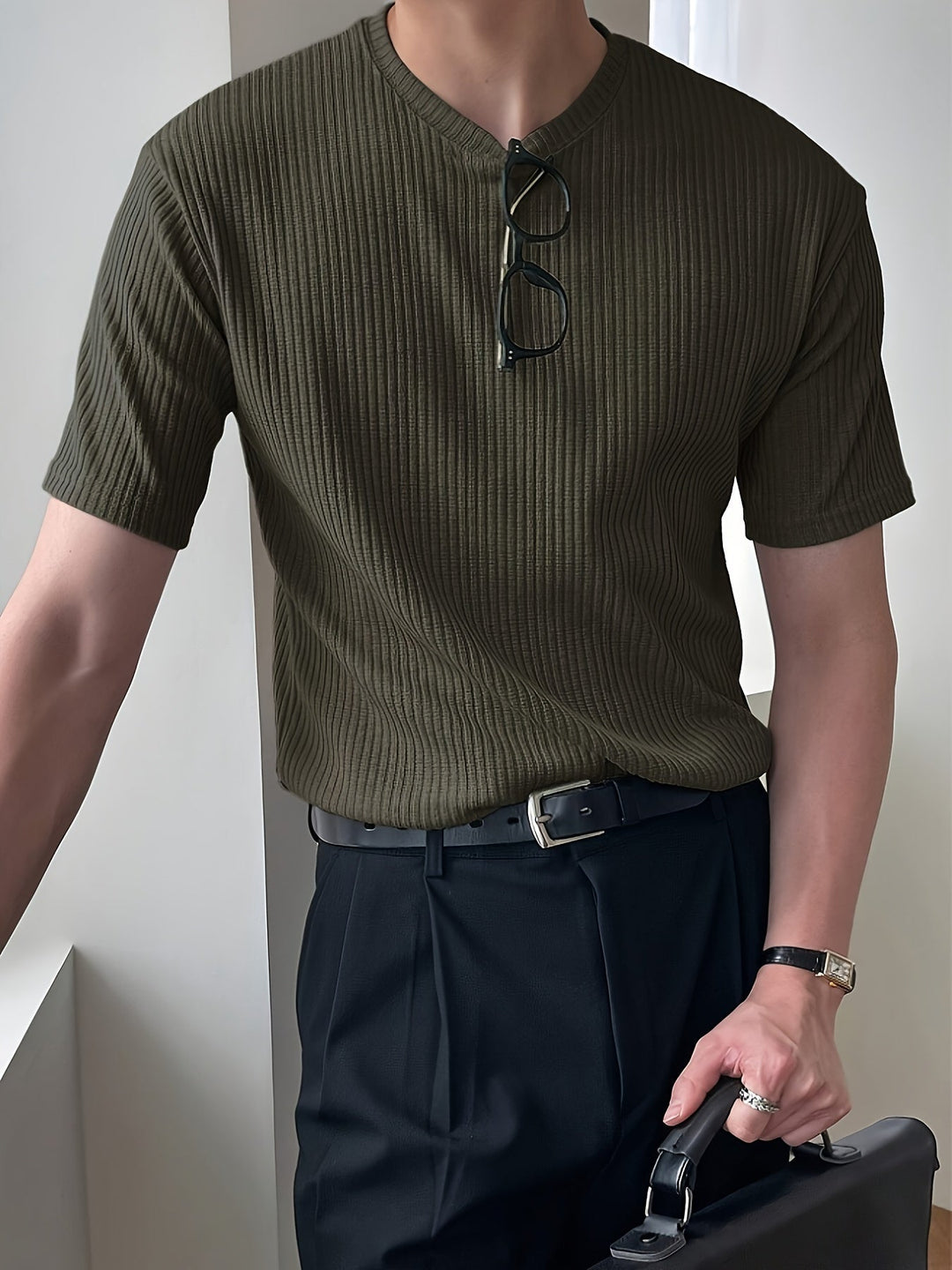 Light Green Men's T-shirt - Milan-S-The Livary