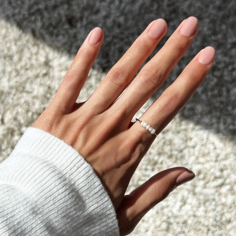 Classic Gold Pearl Ring - Sophie-5-The Livary
