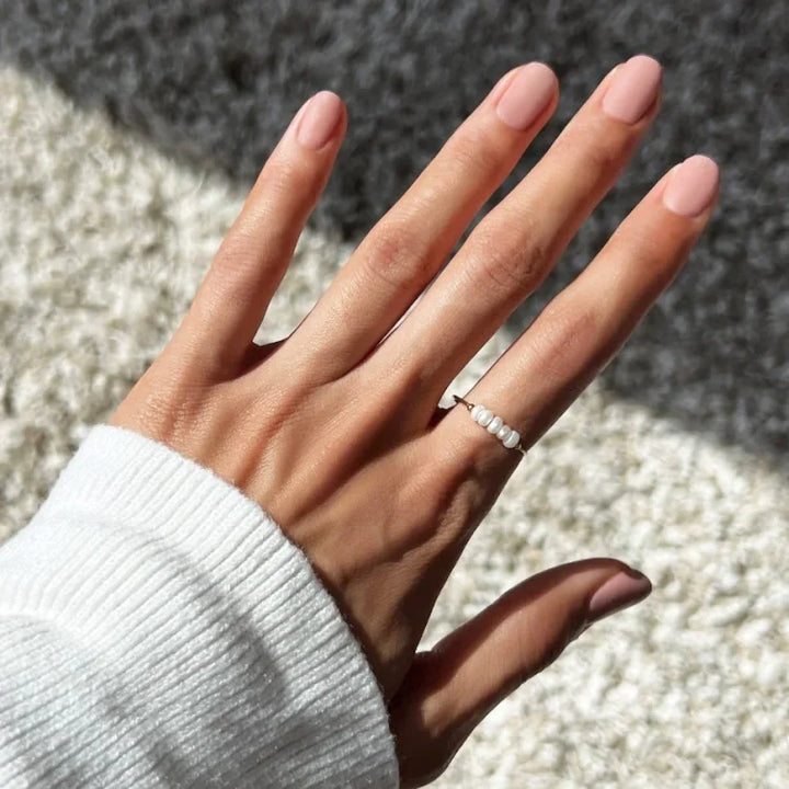 Classic Gold Pearl Ring - Sophie-5-The Livary