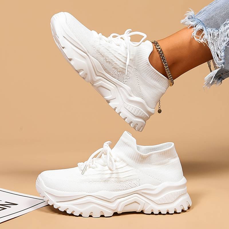 Stylish Orthopaedic Women's Sneakers - Elena-White-2.5-The Livary
