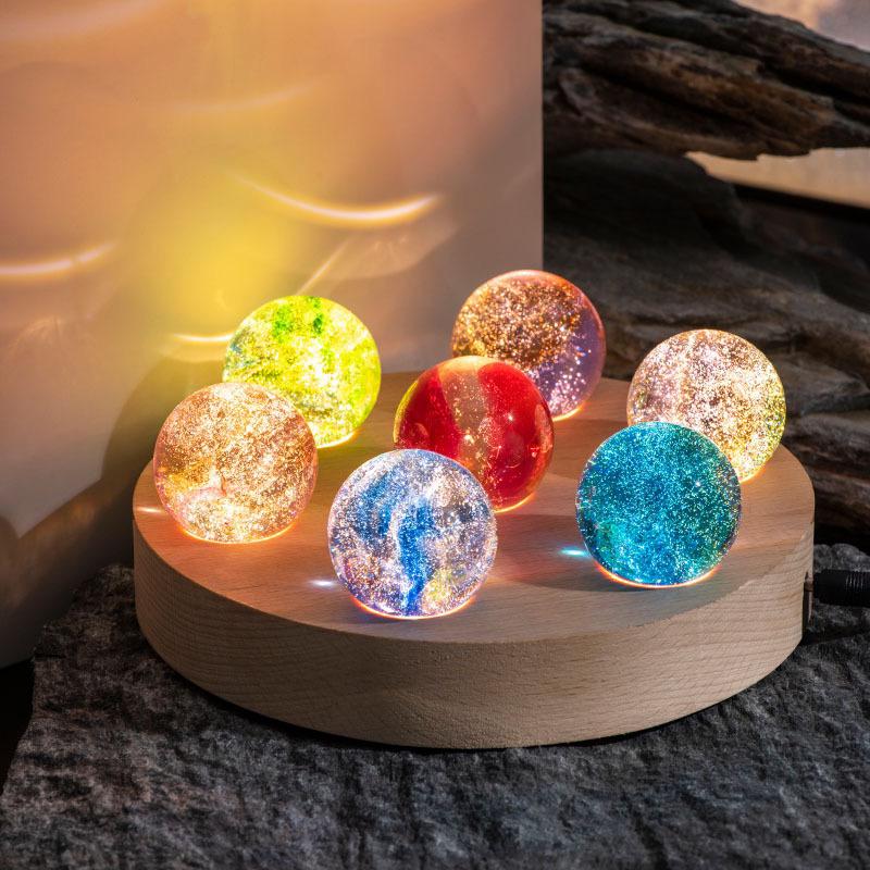 Glowing Cosmic Crystals - AstroGlow Orbs-Rectangle-The Livary