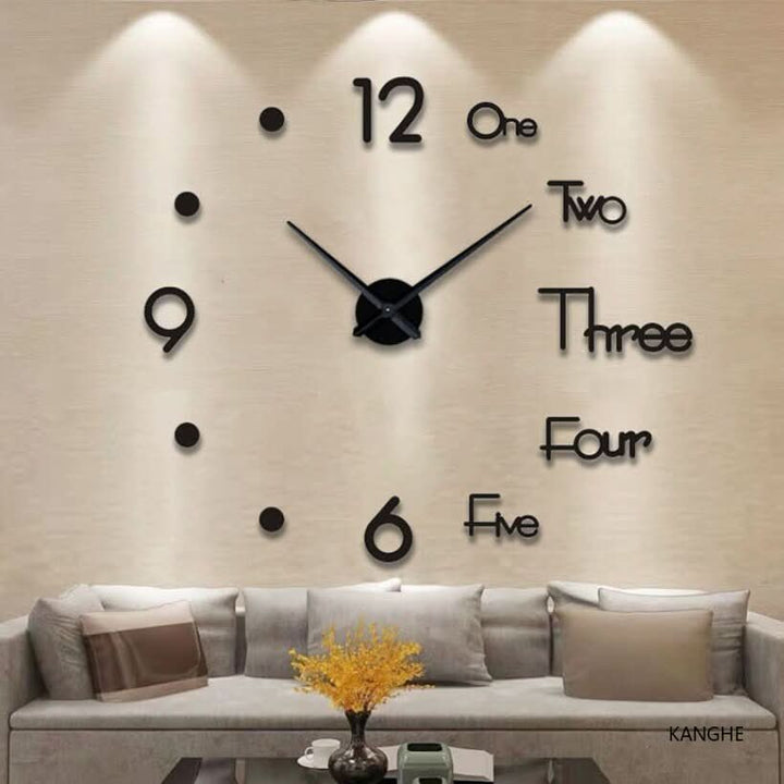 Stylish 3D Wall Clock - TimeFlow-Variant 1-Small (15.75 in)-The Livary