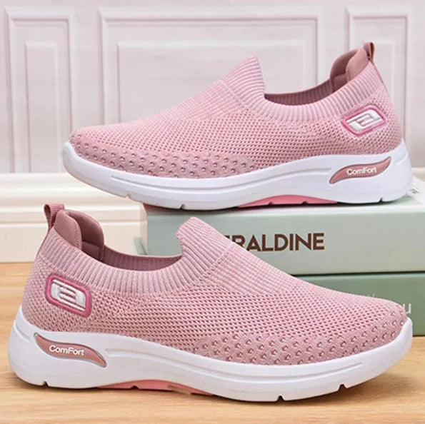 Orthopaedic Women's Cushion Sneakers - NovaStride-Pink-4.5-The Livary