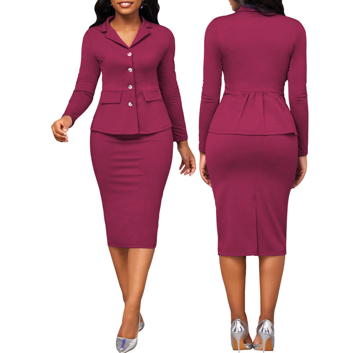 Chic Two-Piece Ladies Suit - Elena-Pink-S-The Livary
