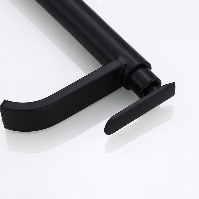Matte Black Cold Water Basin Tap – Noira-Round-The Livary