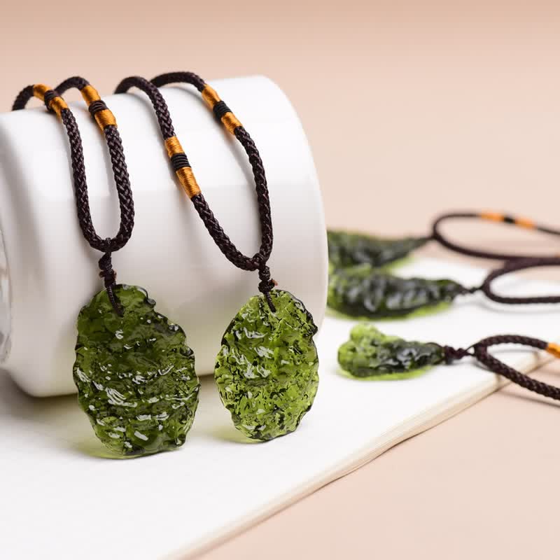 Purification Green Moldavite Necklace - Alina-Necklace + Natural Stone-3-5g-The Livary
