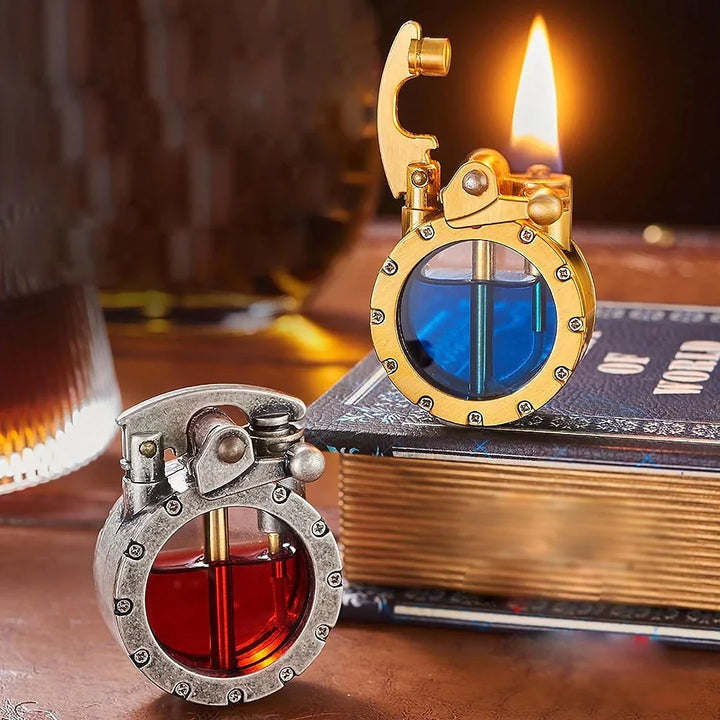 Antique Transparent Lighter – FlintAura-Gold-The Livary