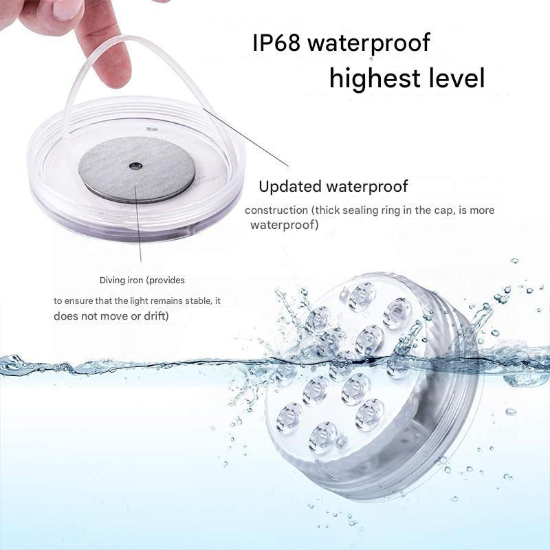 Waterproof LED Underwater Light with Remote Control - GlowRipple-1 + 1 FREE-The Livary
