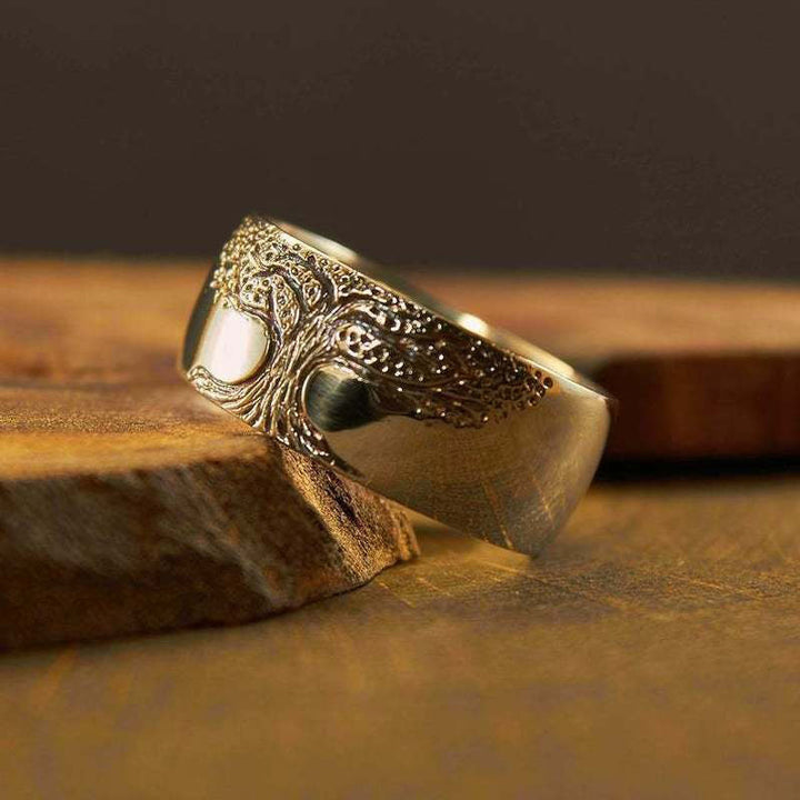 Stylish Tree of Life Ring - Lina-Gold-1.93 in-The Livary