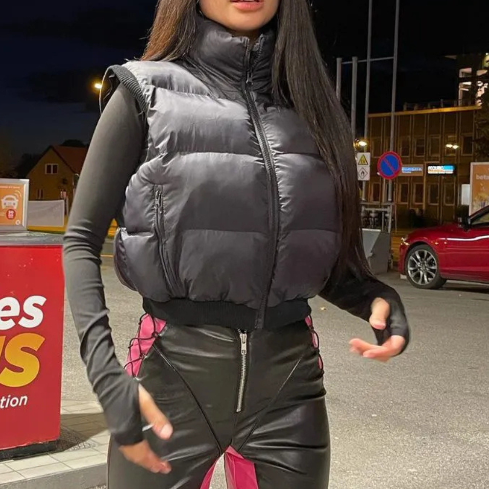 Black Quilted Ladies Bodywarmer for Comfort and Warmth - Naia-XS-The Livary