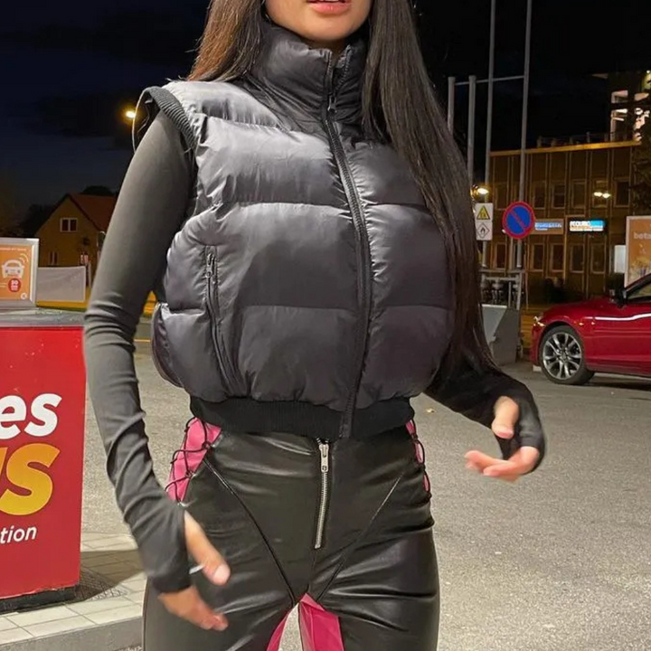 Black Quilted Ladies Bodywarmer for Comfort and Warmth - Naia-XS-The Livary
