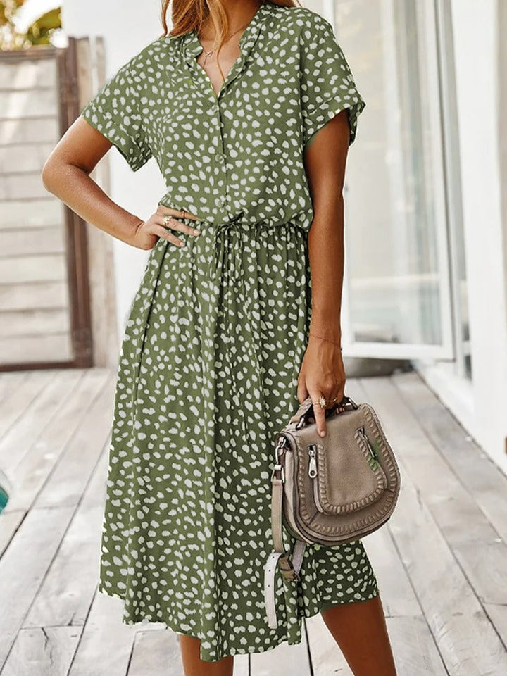 Chic Comfortable Dress - Sophia-Green-S-The Livary