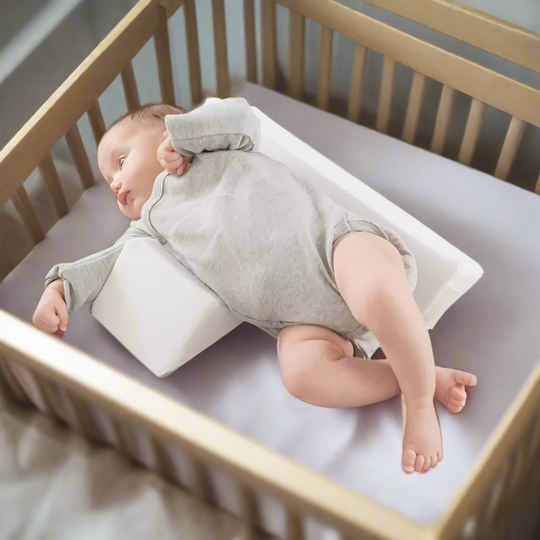 Anti-Roll Adjustable Baby Pillow – Cudlo-White-The Livary
