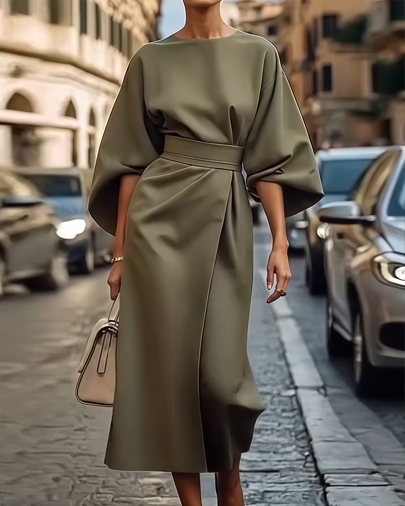 Summer Dress – Celestine | The Ultimate Chic Look-Olive green-XS-The Livary