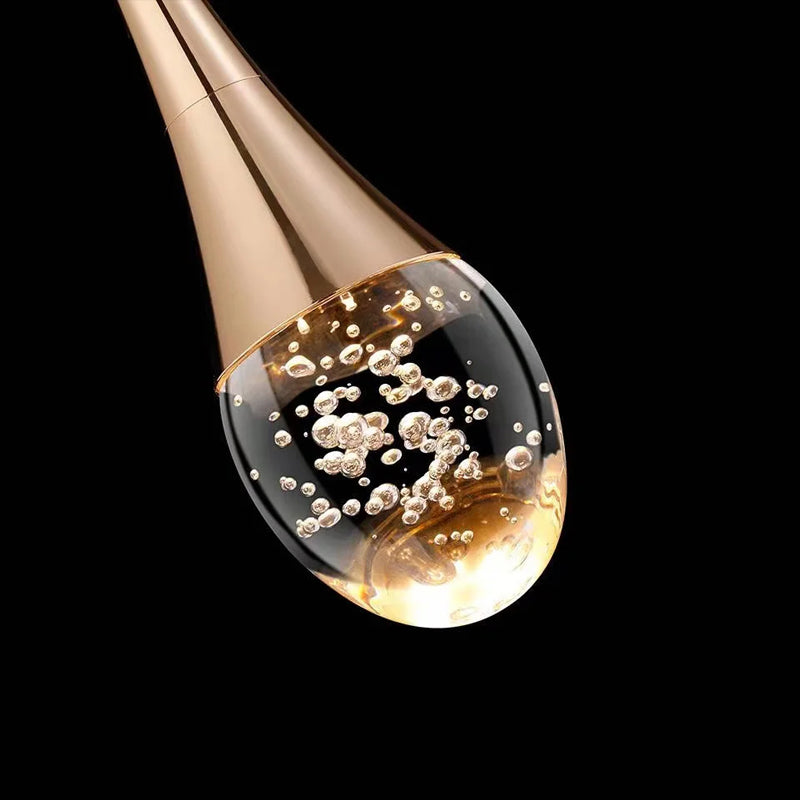 Glass Pendant Light with Warm Glow - Vetra-Gold-1 lamp-The Livary