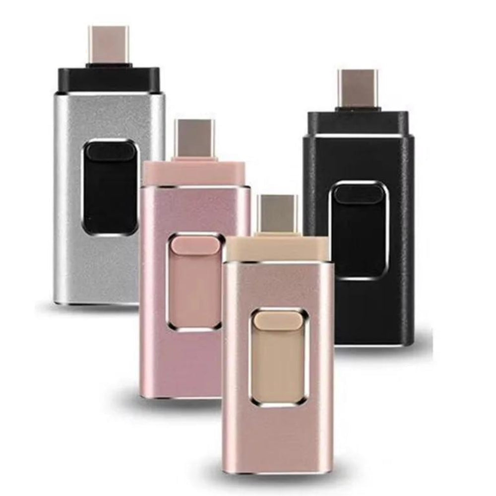 4-in-1 Flashdrive for Every Device - DataFlex-16GB-Silver-The Livary