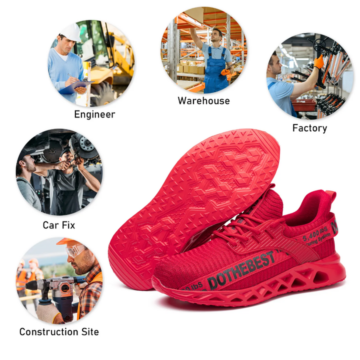 Ultralight Breathable Safety Shoes - ProGuard-Black-6.5-The Livary