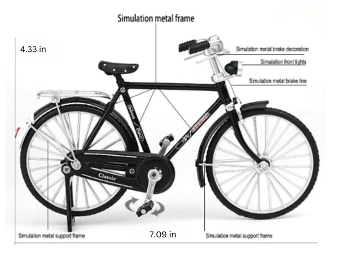 DIY Bike Model Scale - RetroCycle-Black (do-it-yourself)-The Livary